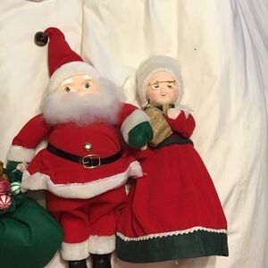 Festive Santa and Mrs. Claus Holiday Decor Set, VINTAGE!!